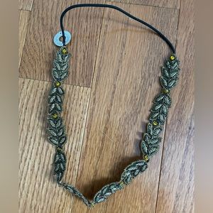 Deepa Gurnani Beaded Golden Hued Headband